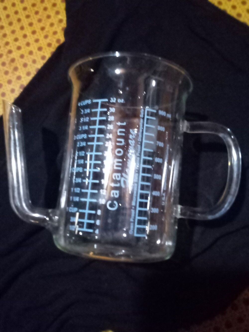 CATAMOUNT GLASS Fat Gravy Separator Measuring Beaker 4 Cup 32oz USA 900ml
